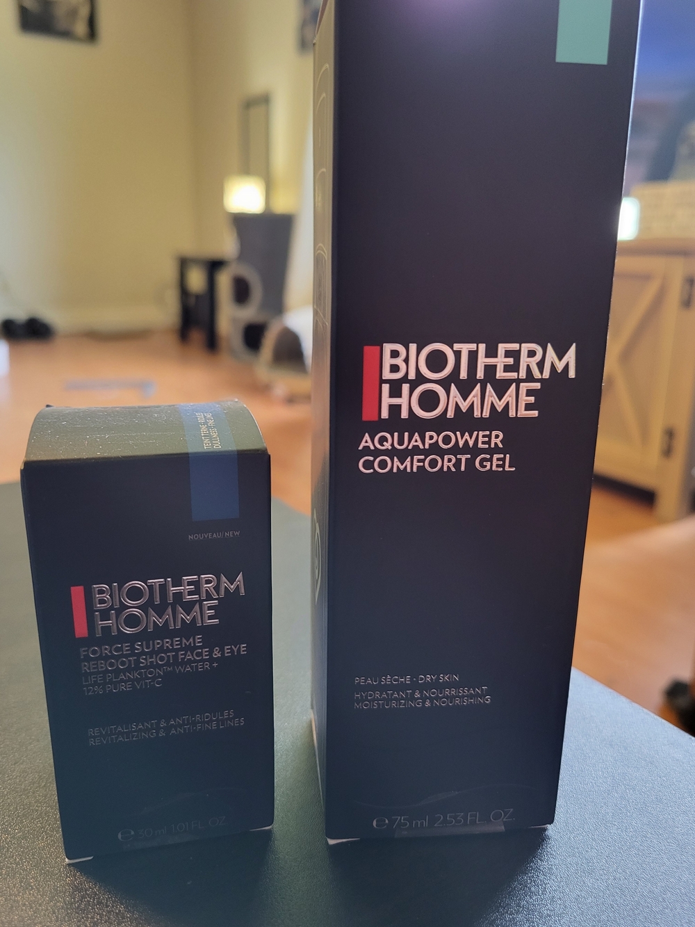 BIOTHERM HOMME Aquapower Comfort Gel & REBOOT Shot- Mens SET🩶